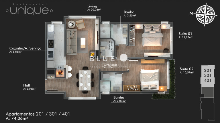 Imagem Apartamento com 2 Quartos à Venda, 74 m² em Floresta - Gramado