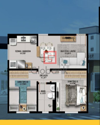 Imagem Apartamento com 2 Quartos à Venda, 44 m² em São José - Montes Claros Imagem Apartamento com 2 Quartos à Venda, 44 m² em São José - Montes Claros