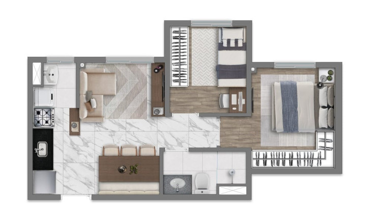 Foto do imóvel Apartamento com 3 Quartos à Venda, 55 m² em Vila Prudente - São Paulo