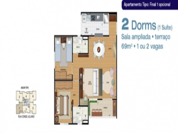 Imagem Imóvel com 2 Quartos à Venda, 55 m² em Vila Humaitá - Santo André Imagem Imóvel com 2 Quartos à Venda, 55 m² em Vila Humaitá - Santo André