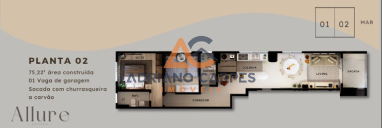 Imagem Imóvel com 2 Quartos à Venda, 75 m² em Gravatá - Navegantes Imagem Imóvel com 2 Quartos à Venda, 75 m² em Gravatá - Navegantes