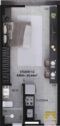 Imagem Studio com 2 Quartos à Venda, 60 m² em Jardim Oceania - João Pessoa Imagem Studio com 2 Quartos à Venda, 60 m² em Jardim Oceania - João Pessoa