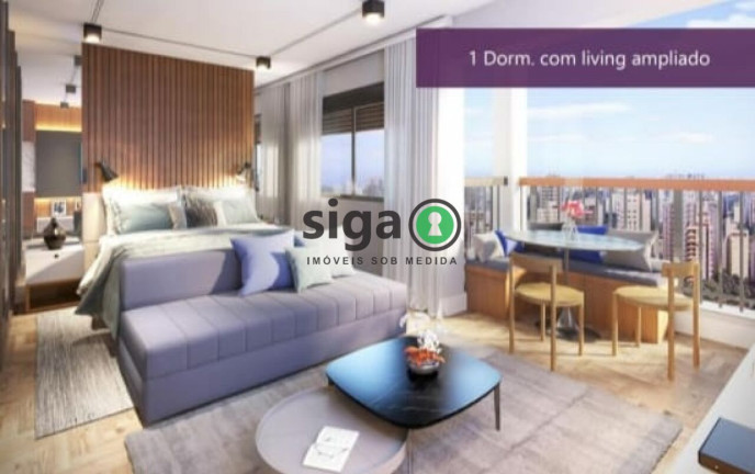 Imagem Apartamento com 1 Quarto à Venda, 48 m² em Brooklin - São Paulo Imagem Apartamento com 1 Quarto à Venda, 48 m² em Brooklin - São Paulo