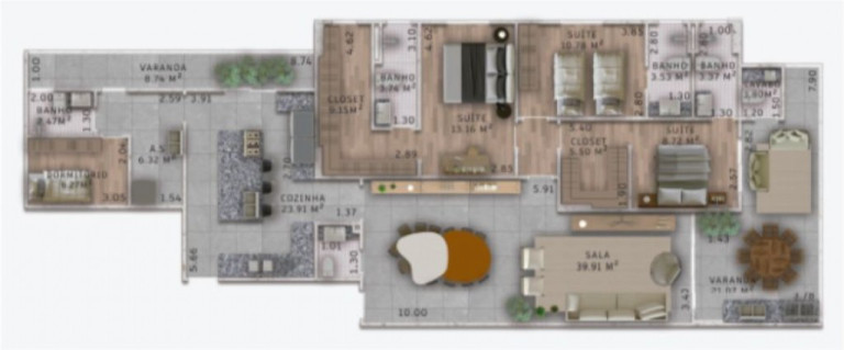 Imagem Apartamento com 3 Quartos à Venda, 190 m² em Canto Do Forte - Praia Grande Imagem Apartamento com 3 Quartos à Venda, 190 m² em Canto Do Forte - Praia Grande