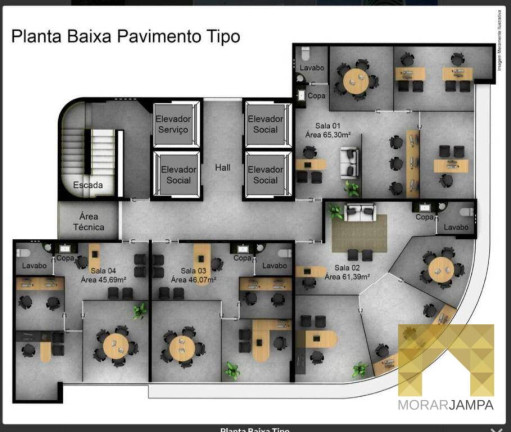 Imagem Sala Comercial à Venda, 45 m² em Brisamar - João Pessoa Imagem Sala Comercial à Venda, 45 m² em Brisamar - João Pessoa