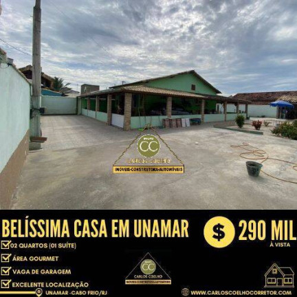 Casa de Condomínio com 2 Quartos à Venda, 500 m² em Nova Califórnia (tamoios) - Cabo Frio