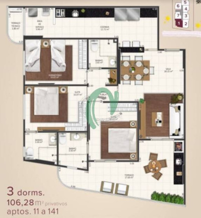 Imagem Apartamento com 3 Quartos à Venda, 106 m² em Aviação - Praia Grande Imagem Apartamento com 3 Quartos à Venda, 106 m² em Aviação - Praia Grande