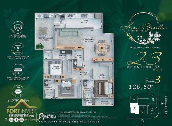 Imagem Imóvel com 3 Quartos à Venda, 120 m² em Vila Guilhermina - Praia Grande