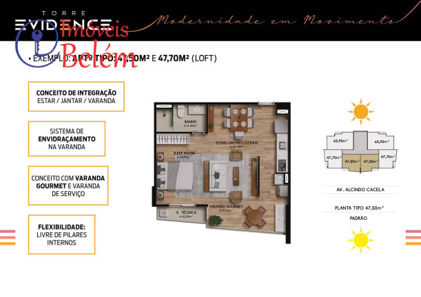 Imagem Apartamento com 3 Quartos à Venda, 94 m² em Cremação - Belém Imagem Apartamento com 3 Quartos à Venda, 94 m² em Cremação - Belém