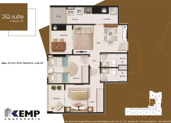 Imagem Apartamento com 3 Quartos à Venda, 70 m² em Praia Itaparica - Vila Velha Imagem Apartamento com 3 Quartos à Venda, 70 m² em Praia Itaparica - Vila Velha