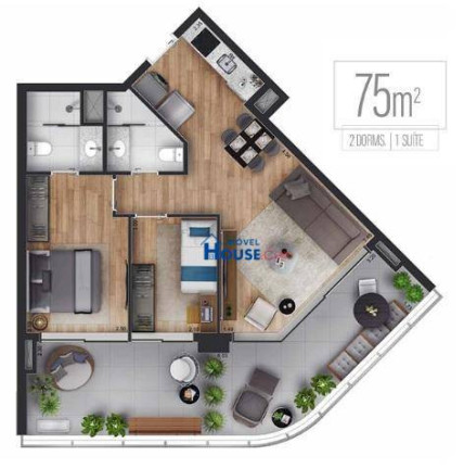 Imagem Apartamento com 2 Quartos à Venda, 75 m² em Pinheiros - São Paulo Imagem Apartamento com 2 Quartos à Venda, 75 m² em Pinheiros - São Paulo