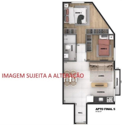 Imagem Apartamento com 2 Quartos à Venda, 47 m² em Santa Teresinha - São Paulo