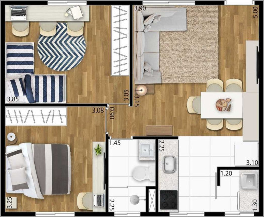 Imagem Apartamento com 2 Quartos à Venda, 45 m² em Vila Machado - Jacareí Imagem Apartamento com 2 Quartos à Venda, 45 m² em Vila Machado - Jacareí