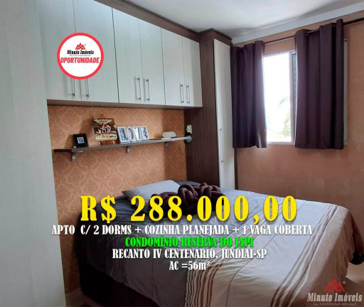 Apartamento com 2 Quartos à Venda, 56 m² em Jardim Ermida I - Jundiaí