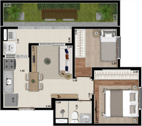 Imagem Apartamento com 2 Quartos à Venda, 33 m² em Jabaquara - São Paulo