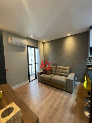 Imagem Apartamento com 1 Quarto para Alugar, 42 m² em Gonzaga - Santos Imagem Apartamento com 1 Quarto para Alugar, 42 m² em Gonzaga - Santos
