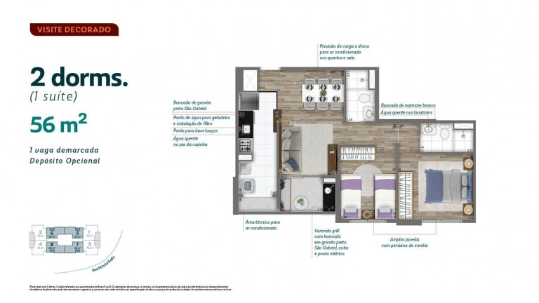 Imagem Apartamento com 2 Quartos à Venda, 56 m² em Vila Andrade - São Paulo Imagem Apartamento com 2 Quartos à Venda, 56 m² em Vila Andrade - São Paulo