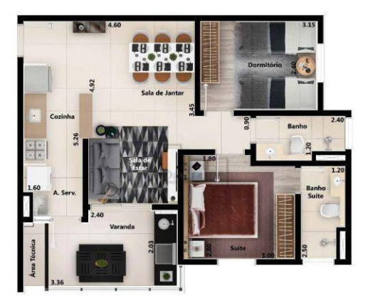 Imagem Apartamento com 2 Quartos à Venda, 59 m² em Jardim América - Sorocaba