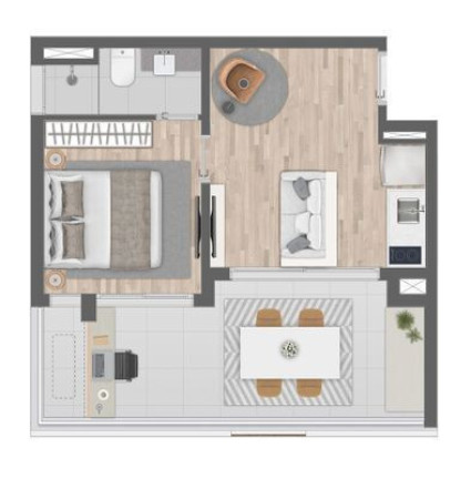 Imagem Studio com 1 Quarto à Venda, 21 m² em Consolação - São Paulo