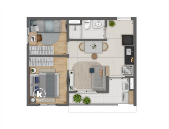 Imagem Apartamento com 2 Quartos à Venda, 50 m² em Ipiranga - São Paulo