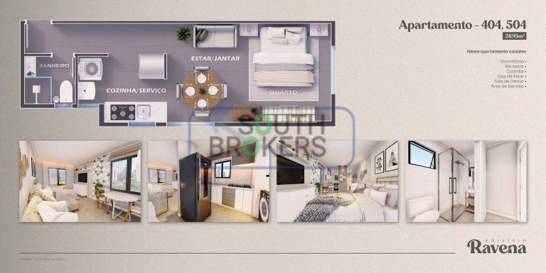 Imagem Apartamento com 2 Quartos à Venda, 27 m² em Hauer - Curitiba