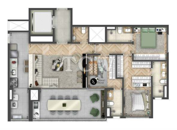 Imagem Apartamento com 3 Quartos à Venda, 125 m² em Brooklin - São Paulo