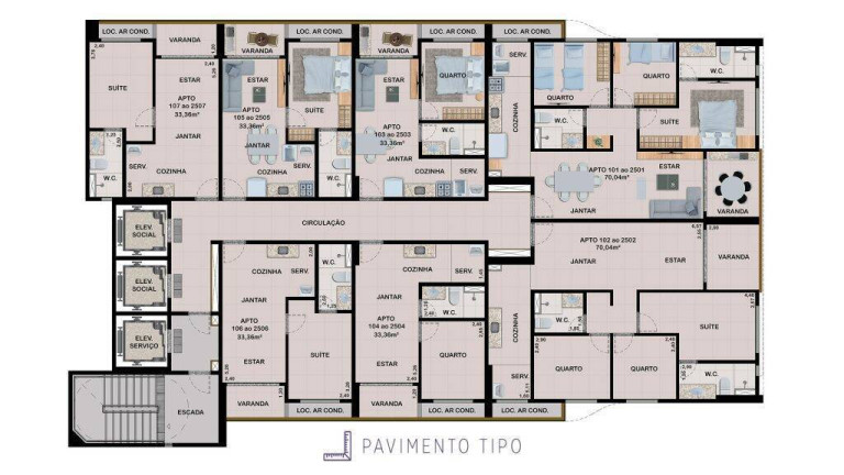 Apartamento com 3 Quartos à Venda, 33 m² em Várzea - Recife