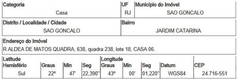 Imagem Casa com 1 Quarto à Venda, 34 m² em Jardim Catarina - Sao Goncalo
