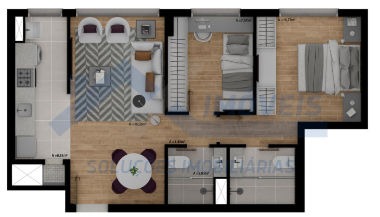 Imagem Imóvel com 3 Quartos à Venda, 83 m² em Passo Da Areia - Porto Alegre
