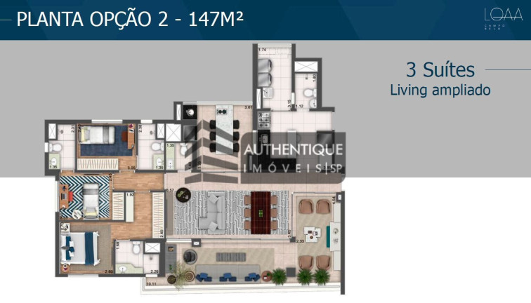 Imagem Apartamento com 3 Quartos à Venda, 147 m² em Campo Belo - São Paulo