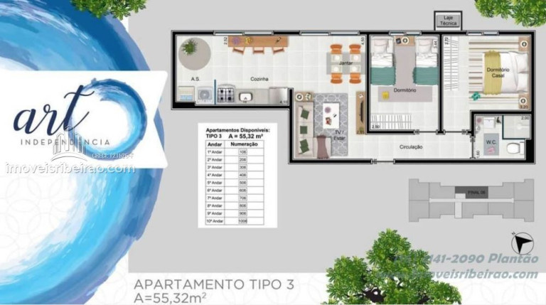 Imagem Apartamento com 2 Quartos à Venda, 55 m² em Campos Elíseos - Ribeirão Preto