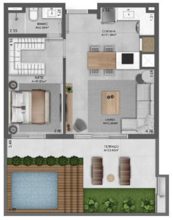 Imagem Apartamento com 1 Quarto à Venda, 47 m² em Mont Serrat - Porto Alegre Imagem Apartamento com 1 Quarto à Venda, 47 m² em Mont Serrat - Porto Alegre