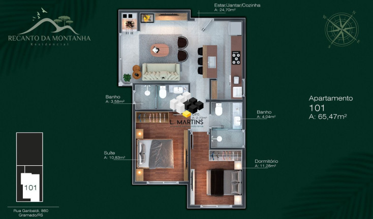 Imagem Apartamento com 2 Quartos à Venda, 83 m² em Centro - Gramado Imagem Apartamento com 2 Quartos à Venda, 83 m² em Centro - Gramado