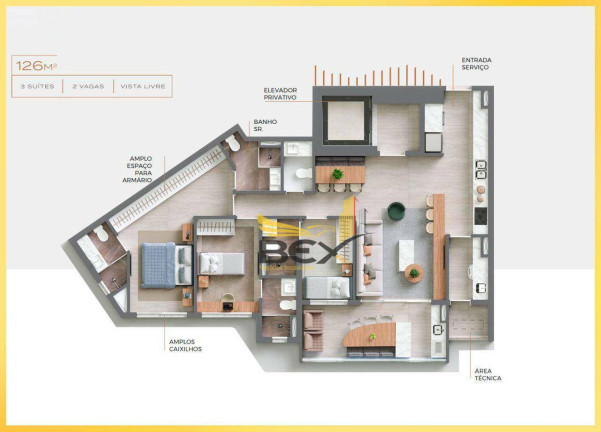 Imagem Apartamento com 3 Quartos à Venda, 126 m² em Alphaville Empresarial - Barueri