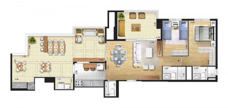 Imagem Apartamento com 3 Quartos à Venda, 72 m² em Campestre - Santo André
