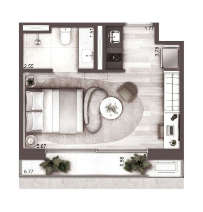 Imagem Apartamento com 1 Quarto à Venda, 32 m² em Higienópolis - São Paulo