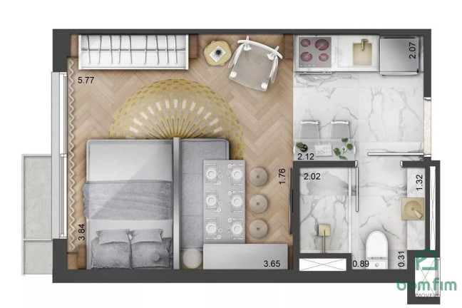 Imagem Apartamento com 1 Quarto à Venda, 27 m² em Mont Serrat - Porto Alegre Imagem Apartamento com 1 Quarto à Venda, 27 m² em Mont Serrat - Porto Alegre