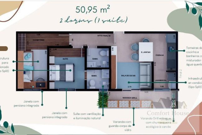 Imagem Apartamento com 2 Quartos à Venda, 47 m² em Campestre - Santo André Imagem Apartamento com 2 Quartos à Venda, 47 m² em Campestre - Santo André