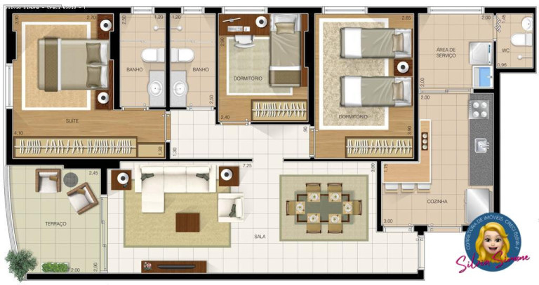 Foto do imóvel Apartamento com 3 Quartos à Venda, 98 m² em Pompéia - Santos