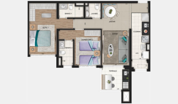 Imagem Apartamento com 2 Quartos à Venda, 67 m² em Centro - Osasco
