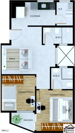 Imagem Apartamento com 2 Quartos à Venda, 56 m² em Jardim Nordeste - São Paulo Imagem Apartamento com 2 Quartos à Venda, 56 m² em Jardim Nordeste - São Paulo