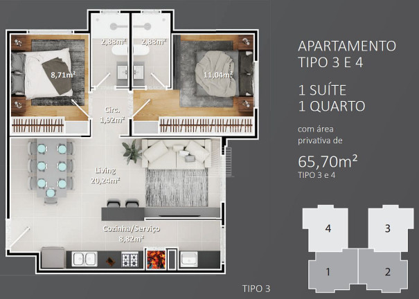 Imagem Apartamento com 2 Quartos à Venda, 67 m² em Nações - Balneário Camboriú Imagem Apartamento com 2 Quartos à Venda, 67 m² em Nações - Balneário Camboriú