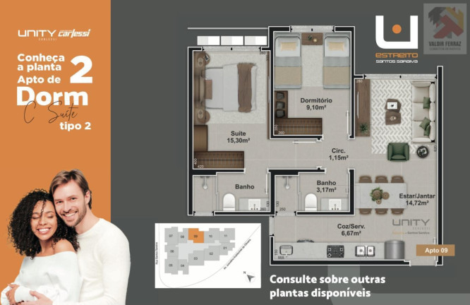 Imagem Apartamento com 1 Quarto à Venda, 38 m² em Estreito - Florianópolis