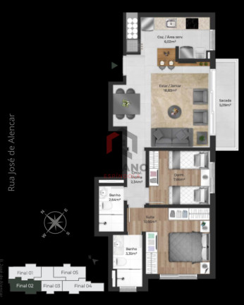 Imagem Apartamento com 2 Quartos à Venda, 75 m² em Menino Deus - Porto Alegre