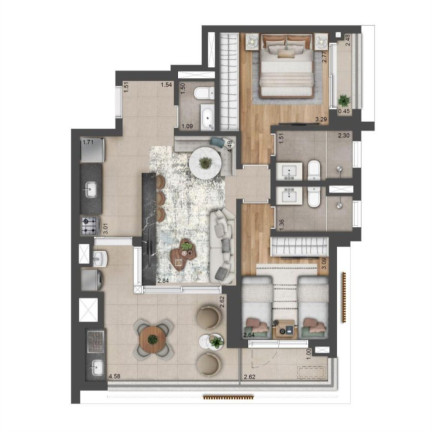 Imagem Apartamento com 2 Quartos à Venda, 94 m² em Moema - São Paulo
