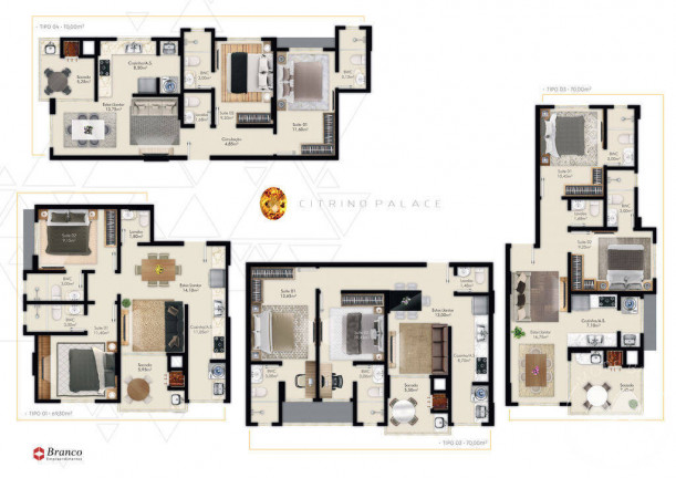 Imagem Apartamento com 2 Quartos à Venda, 69 m² em Morretes - Itapema