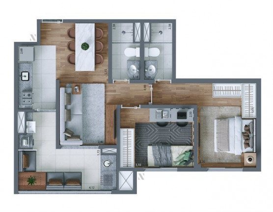 Imagem Apartamento com 2 Quartos à Venda, 59 m² em Pari - São Paulo