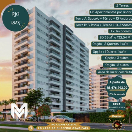Imagem Apartamento com 2 Quartos à Venda, 87 m² em Val De Caes - Belém