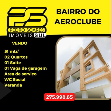 Apartamento com 2 Quartos à Venda, 50 m² em Aeroclube - João Pessoa