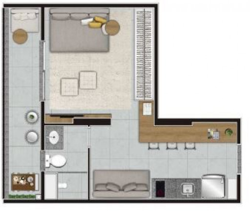 Imagem Studio com 1 Quarto à Venda, 24 m² em Campo Belo - São Paulo